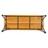 Gardeon Outdoor Garden Bench Lounge Chair Wooden Steel 3 Seater Patio Furniture