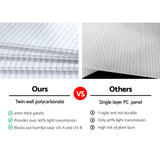 Greenfingers Greenhouse Aluminium Green House Garden Shed Greenhouses 4.1x2.5M