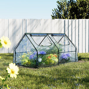Greenfingers Greenhouse Flower Garden Shed Frame Tunnel Green House 182x92cm