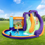 AirMyFun Inflatable Water Slide Kids Jumping Castle Splash Outdoor Double Slide