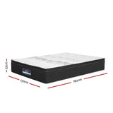 Giselle Bedding Mattress Extra Firm Double Pocket Spring Foam Super Firm 32cm