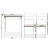 Artiss 3 Piece Dining Set - Natural