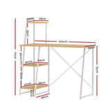 Artiss Computer Desk Laptop Table Bookshelf Desk Storage Rack Home Study Office