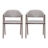 Artiss Dining Chairs Grey Linen Fabric Set Of 2 Nadi