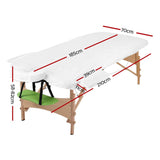 Zenses 3 Fold Portable Wood Massage Table - Black & Lime