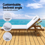 Gardeon Sun Lounge Wicker Lounger Day Bed Wheel Patio Outdoor Setting Furniture