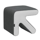 Artiss Arrow Ottoman Foot Stool Fabric Foot Rest Footstool Padded Seat Grey