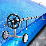 Aquabuddy Pool Cover 11x6.2m 400 Micron Silver Swimming Pool Solar Blanket 6.55m Roller