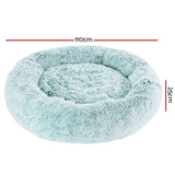 i.Pet Pet bed Dog Cat Calming Pet bed Extra Large 110cm Teal Sleeping Comfy Washable