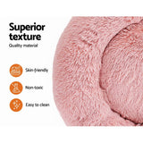 i.Pet Pet bed Dog Cat Calming Pet bed Medium 75cm Pink Sleeping Comfy Cave Washable