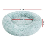 i.Pet Pet bed Dog Cat Calming Pet bed Large 90cm Teal Sleeping Comfy Cave Washable