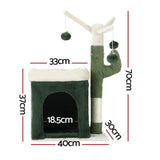 i.Pet Cat Tree Tower Scratching Post Scratcher Wood Condo Bed House Toys 70cm
