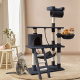 i.Pet Cat Tree 141cm Trees Scratching Post Scratcher Tower Condo House Furniture Wood