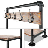 Artiss Clothes Shoe Rack Vintage Coat Stand Entryway Wooden Shelf