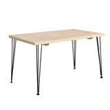 Artiss Dining Table 4 Seater Tables Wood Industrial Scandinavian Timber Metal
