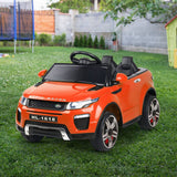 Rigo Ride On Car Toy Kids Electric Cars 12V Battery SUV Orange