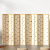 Artiss Room Divider Screen Privacy Wood Dividers Stand 8 Panel Archer Natural