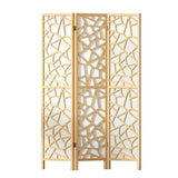 Artiss Clover Room Divider Screen Privacy Wood Dividers Stand 3 Panel Natural