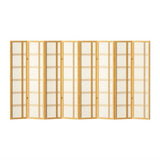 Artiss Room Divider Screen Privacy Wood Dividers Stand 8 Panel Nova Natural