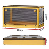 Artiss Storage Container Foldable Stackable Large 5 Sides Open Transparent 115L