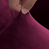 Artiss Velvet Sofa Cover Plush Couch Cover Lounge Slipcover 4 Seater Ruby Red