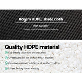 Instahut 3.66x30m 30% UV Shade Cloth Shadecloth Sail Garden Mesh Roll Outdoor Black