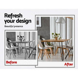 Set of 4 Hairpin Legs Coffee Dinner Table Steel Industrial Desk Bench 3 Rod Black 73CM