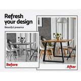 2x Coffee Dining Table Legs Steel Industrial Vintage Bench Metal Trapezoid 710MM