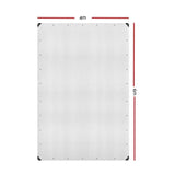 Instahut 4x6m Tarp Camping Tarps Poly Tarpaulin Heavy Duty Cover 135gsm Clear