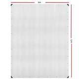 Instahut 9x12m Tarp Camping Tarps Poly Tarpaulin Heavy Duty Cover 135gsm Clear