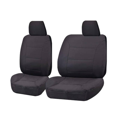 Seat Covers for TOYOTA LANDCRUISER 70 SERIES VDJ 05/2008 - ON SINGLE / DUAL CAB FRONT BUCKET + _ BENCH CHARCOAL ALL TERRAIN