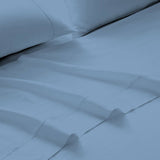 Royal Comfort 4 Piece 1500TC Sheet Set And Goose Feather Down Pillows 2 Pack Set - Double - Indigo