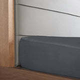 Royal Comfort 1200 Thread Count Fitted Sheet Cotton Blend Ultra Soft Bedding - Queen - Dark Grey