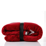 Royal Comfort Snug Hoodie Nightwear Super Soft Reversible Coral Fleece 750GSM - Red