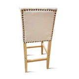 Milano Decor Hamptons Barstool Cream Chairs Kitchen Dining Chair Bar Stool - One Pack - Cream