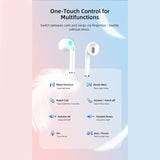 Fitsmart Headphones With Charging Case Wireless Portable White