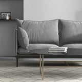 Casa Decor Camilla Luxury Upholstered Fabric 2 Seater Sofa Light Grey
