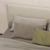 Milano Decor Gia Boucle Bedhead Headboard Upholstered Luxury Cushioned White - Queen - White