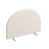 Milano Decor Ariana Curved Boucle Bedhead Headboard Upholstered Cushioned White - Queen - White