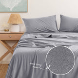 Royal Comfort Polar Fleece Flannel Sheet Set Ultra Soft Plush Cozy - Single - Grey