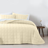 Royal Comfort Coverlet Set Bedspread Soft Touch Easy Care Breathable 3 Piece Set - Queen - Beige