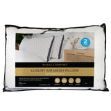 Royal Comfort Luxury Air Mesh Pillows 2 Pack Hotel Quality Checked Ultra Comfort