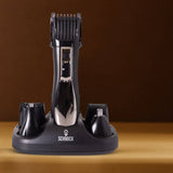Schmick 5-In-1 Grooming Kit 7 Head Attachments USB Charging Convenient Black