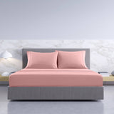 Royal Comfort 1000TC Hotel Grade Bamboo Cotton Sheets Pillowcases Set Ultrasoft - Double - Blush