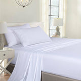 Royal Comfort Cooling Bamboo Blend Sheet Set Striped 1000 Thread Count Pure Soft - King - White