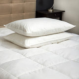 Goose Feather & Down Quilt 500GSM + Goose Feather and Down Pillows 2 Pack Combo - King - White