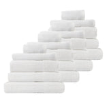Royal Comfort 20 Piece Cotton Bamboo Towel Bundle Set 450GSM Luxurious Absorbent - White