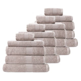 Royal Comfort 20 Piece Cotton Bamboo Towel Bundle Set 450GSM Luxurious Absorbent - Champagne