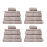 Royal Comfort 20 Piece Cotton Bamboo Towel Bundle Set 450GSM Luxurious Absorbent - Champagne
