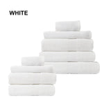 Royal Comfort 9 Piece Cotton Bamboo Towel Bundle Set 450GSM Luxurious Absorbent - White